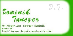 dominik tanczer business card